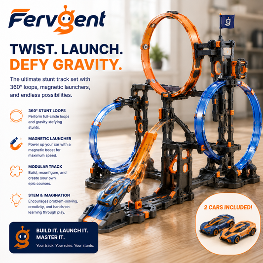 Fervgent™ GravityLoop Stunt Racetrack